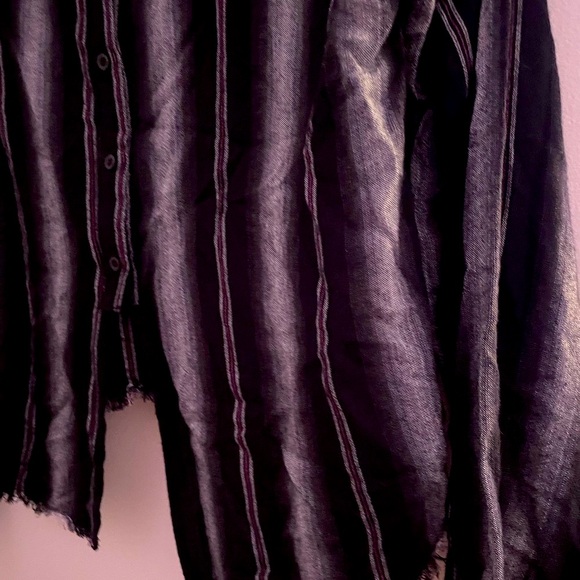 Bella Dahl Black Striped Button Down Shirt - Picture 6 of 15